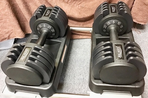 ダイヤル可変式ダンベル2個セット RIORES 5-25kg