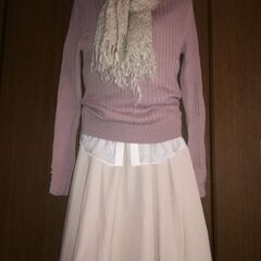 ⚪️新品⚪️タグ付き/ INCEDE フレアスカート / M サイズ/ ベージュ✿訳あり✿の画像