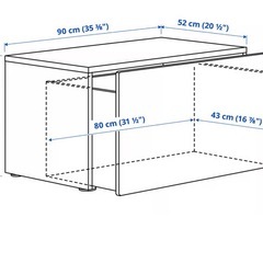 Ikea スモースタード ベンチ おもちゃ収納付き 3つセットの画像