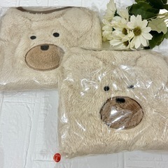 犬服　犬用　服　くまさん　動物　ペット　ブラウン　　ベージュ　2枚セットの画像