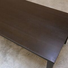 ≪zyt2595ジ限≫ 大型ダイニングテーブル 幅200cm 奥行90cm 高さ72cm　　　6人用/8人用/ナガノインテリア製/IDC大塚/ダークブラウン/木目/中古家具/宮城県仙台市 071101-06の画像