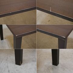 ≪zyt2595ジ限≫ 大型ダイニングテーブル 幅200cm 奥行90cm 高さ72cm　　　6人用/8人用/ナガノインテリア製/IDC大塚/ダークブラウン/木目/中古家具/宮城県仙台市 071101-06の画像
