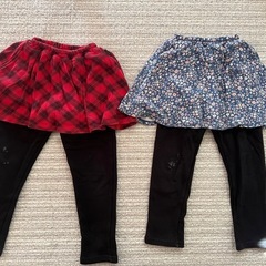 110cmベルメゾン 裏起毛スカッツ2点の画像