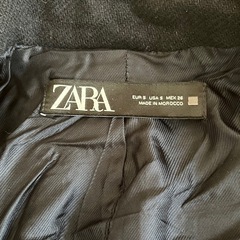 ZARA ザラ ★スタンドカラーピーコート ウール ダブル金ボタン 濃紺 Sの画像