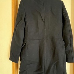 ZARA ザラ ★スタンドカラーピーコート ウール ダブル金ボタン 濃紺 Sの画像