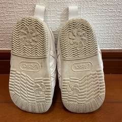 【13cm】ベビーシューズ asics スクスク ハイカット ファーストシューズ 白の画像