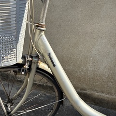 自転車　ママチャリ　グレー　電動の画像