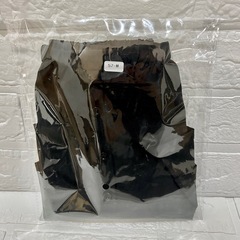 M　フェイクレイヤード 重ね着風 体型カバー 付け裾 おしゃ れ ブラック の画像