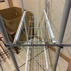 アルミラック　白　脱衣所　洗面所の画像