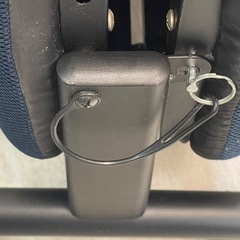 【リサイクルサービス八光】幅83㎝　ネイビー　折り畳みシングルベッドの画像