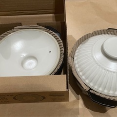 新品未使用　土鍋　一人鍋　2点セット　ガス対応の画像