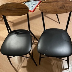 ダイニングテーブル　椅子2脚セットの画像