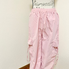 カーゴパンツ　レディース　ピンク　カジュアル　ストリー　美脚　2XLの画像