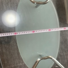 (取引中)ガラステーブル(W107 D60 H42)の画像