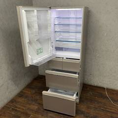 🔷🔶🔷ww5/42 MITSUBISHI 三菱 MR-B46CL-F 5ドア冷蔵庫 455L 氷点ストッカー 動作確認済 冷蔵庫 家電 中古 2018年式 ★直接引取歓迎◎🔷🔶🔷の画像