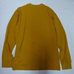 ( E-16 )UNIQLO ユニクロ ヒートテックコットンクルーネックT（長袖） Mサイズ マスタード色 黄色 イエロー メンズ 中古の画像