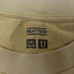 ( E-16 )UNIQLO ユニクロ ヒートテックコットンクルーネックT（長袖） Mサイズ マスタード色 黄色 イエロー メンズ 中古の画像