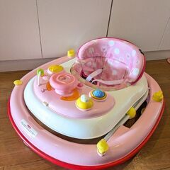 歩行器　ピンクの画像