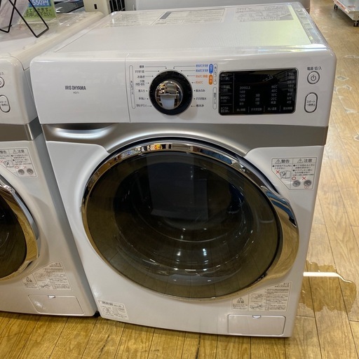 11/29値下げしました！⭐️美品⭐️2021年製 IRISOHYAMA 7.5kgドラム式洗濯機 HD71WS 温水コース 部屋干し