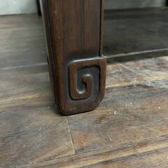 🔷🔶🔷ww5/38 唐木 紫檀 座卓 正方形 渦巻脚 ローテーブル ちゃぶ台 机 木製机 レトロ 和室 家具 ★直接引取歓迎◎🔷🔶🔷の画像