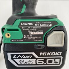 A-595【リユースのサカイ野々市店】ジモティ来店特価‼ HiKOK ハイコーキ コードレスインパクトレンチ WR1DBDL2 動作チェック＆クリーニング済みの画像