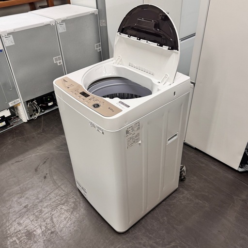 A1778?配送♻️設置?‼️シャープ6KG洗濯機ES-GE6F-T 2022年製?動作確認済⭕️保証付き✅