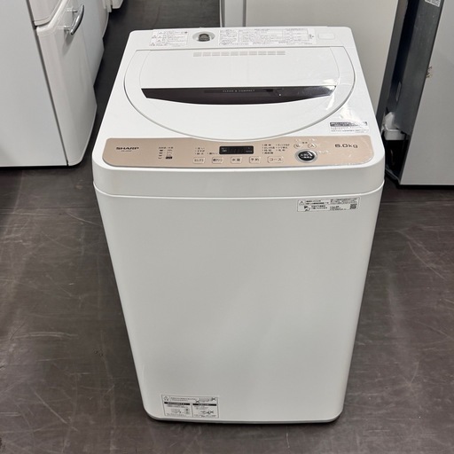 A1778?配送♻️設置?‼️シャープ6KG洗濯機ES-GE6F-T 2022年製?動作確認済⭕️保証付き✅