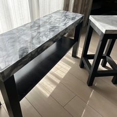 大理石調　IKEA テレビ台　棚の画像