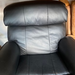 ⭐️オシャレ⭐️LOWYA 1Pソファ 手動リクライニング  背面肉厚 フットレスト PU素材 No.2679　の画像