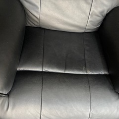 ⭐️オシャレ⭐️LOWYA 1Pソファ 手動リクライニング  背面肉厚 フットレスト PU素材 No.2679　の画像