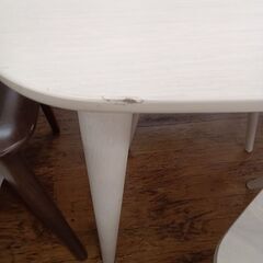 ★リユースのサカイ水戸店★  2人掛けダイニングセット ライトベージュ H71×D75×W75 クリーニング済み MT6340の画像