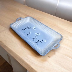 翠泉 食器セット コバルト小花漬物揃 飾り皿 陶器 角皿 平皿 豆皿 和食器 セット売り 中古品販売 11Dの画像