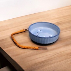 翠泉 食器セット コバルト小花漬物揃 飾り皿 陶器 角皿 平皿 豆皿 和食器 セット売り 中古品販売 11Dの画像