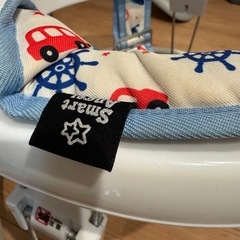 SmartAngel ベビー 歩行器 水色（車・いかり柄）の画像