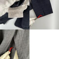 NATURAL BEAUTY BASIC ナチュラルビューティーベーシック ノーカラージャケット ポリエステル/レーヨン ネイビー レディース L【古着】【中古】の画像