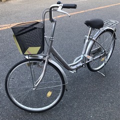 ジモティ割引有★【ジャングルジャングル岸和田店】自転車　ママチャリ　26インチ　シルバー　南大阪 岸和田市 貝塚市 泉佐野市 和泉市 忠岡町 熊取町の画像