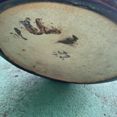 H　レトロ　海鼠釉　火鉢　H28×W38の画像