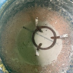 H　レトロ　海鼠釉　火鉢　H28×W38の画像