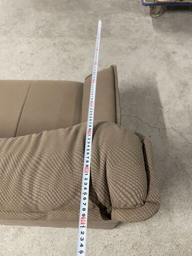 【良品】3人がけソファー ブラウン系 一体型 お洒落 早い者勝ち 引取り 配送OK