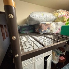 山善 宮付きロフトベッド HML2-1021の画像