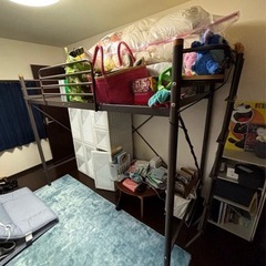 山善 宮付きロフトベッド HML2-1021の画像