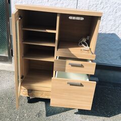 JM20458K) キッチンボード＜幅：約80cm 高さ：約95cm 奥行：約45cm＞中古品【取りに来られる方限定】　 の画像