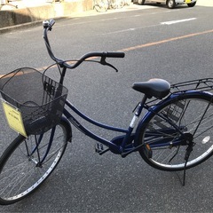 ジモティ割引有★【ジャングルジャングル岸和田店】自転車　ママチャリ　27インチ　ネイビー　南大阪 岸和田市 貝塚市 泉佐野市 和泉市 忠岡町 熊取町の画像