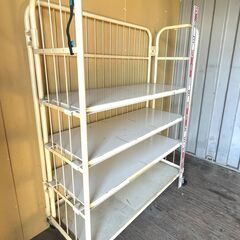 カゴ台車(白)の画像