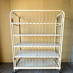 カゴ台車(白)の画像