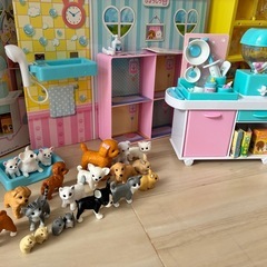 ★おままごと★リカちゃんペットショップと動物病院のセット★中古の画像