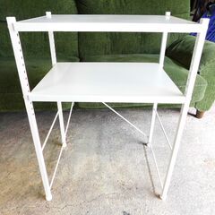 【JM884】 Reole〔レオール〕 伸縮キッチンラック [幅51-82/2段]  2段タイプ レンジラック レンジ上ラック 収納ラックの画像