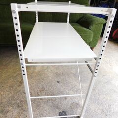 【JM884】 Reole〔レオール〕 伸縮キッチンラック [幅51-82/2段]  2段タイプ レンジラック レンジ上ラック 収納ラックの画像