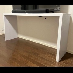 シンプルデスク　ホワイト　カウンターデスク　ワークデスク　コの字型デスクの画像