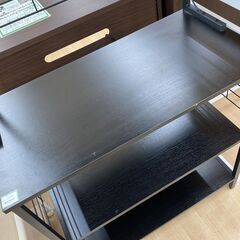 A-600【リユースのサカイ野々市店】ジモティ来店特価‼ キッチンカウンター 木製 ブラック 黒 クリーニング済みの画像
